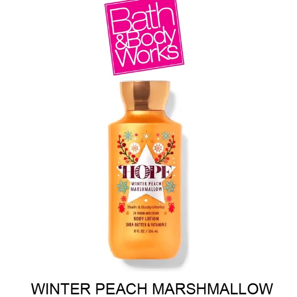 Bath and Body Works HOPE Winter Peach Marshmallow Body Lotion